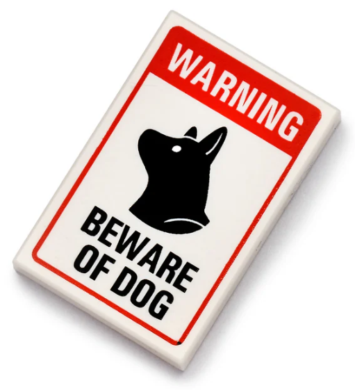Beware of Dog Tile