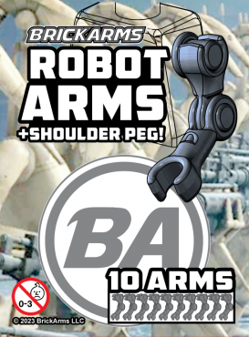 Robot Arms+ Shoulder Peg : 10 Arms (Gunmetal