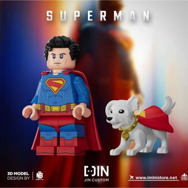 Superman with the puppy