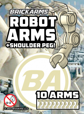 Robot Arms+ Shoulder Peg : 10 Arms (Tan