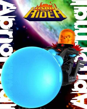 Cosmic Ghost Rider with bike
