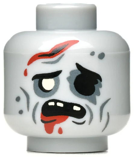 Tête De Zombie Citizen Brick – Brique Personnalisée Imprimée – Pièce Détachée Lego® Compatible