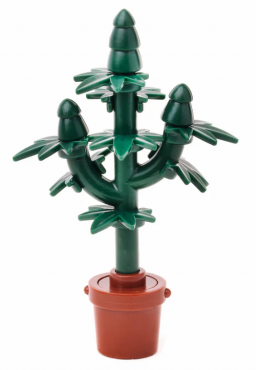 Fake Toy Marijuana Plant - Dark Green