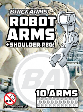 Robot Arms+ Shoulder Peg : 10 Arms (Silver