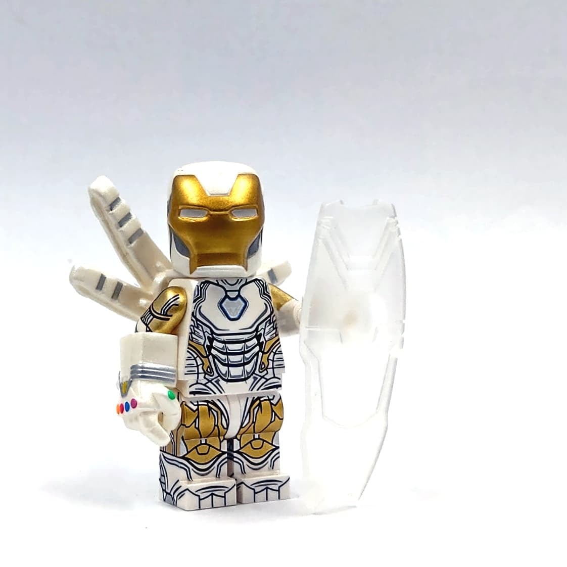 Lego white 2025 iron man